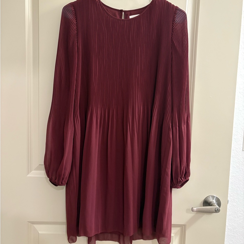 Aritzia Wilfred Daydreamer pleated mini dress